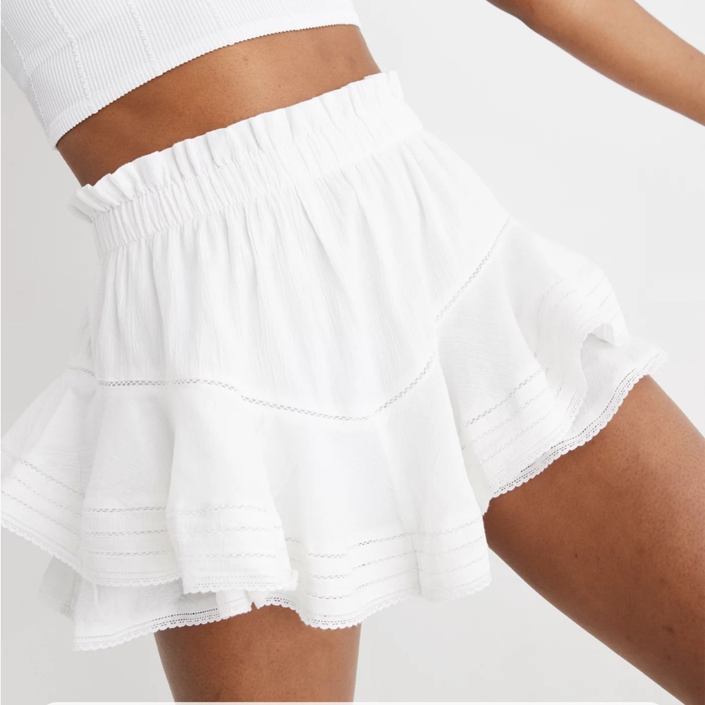 Aerie NWT xxl white ruffle skort tennis skirt - Picture 3 of 5